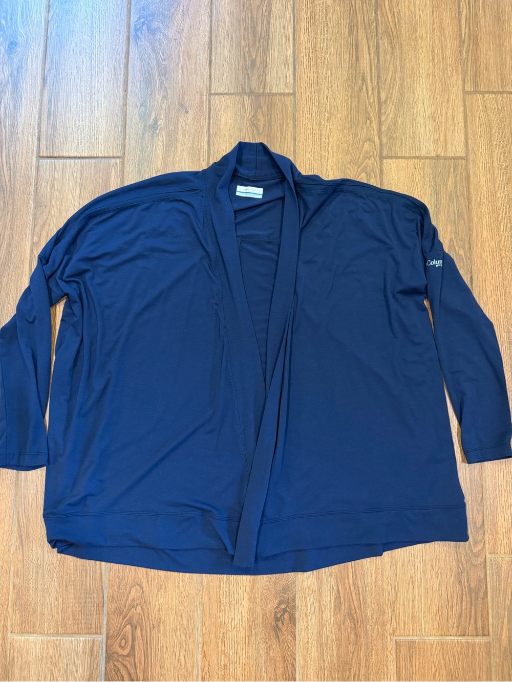 Columbia Women’s Blue Solid Lightweight Open Front Cardigan Size XS